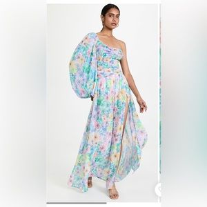 For Love & Lemons Blaire One Shoulder Maxi Dress